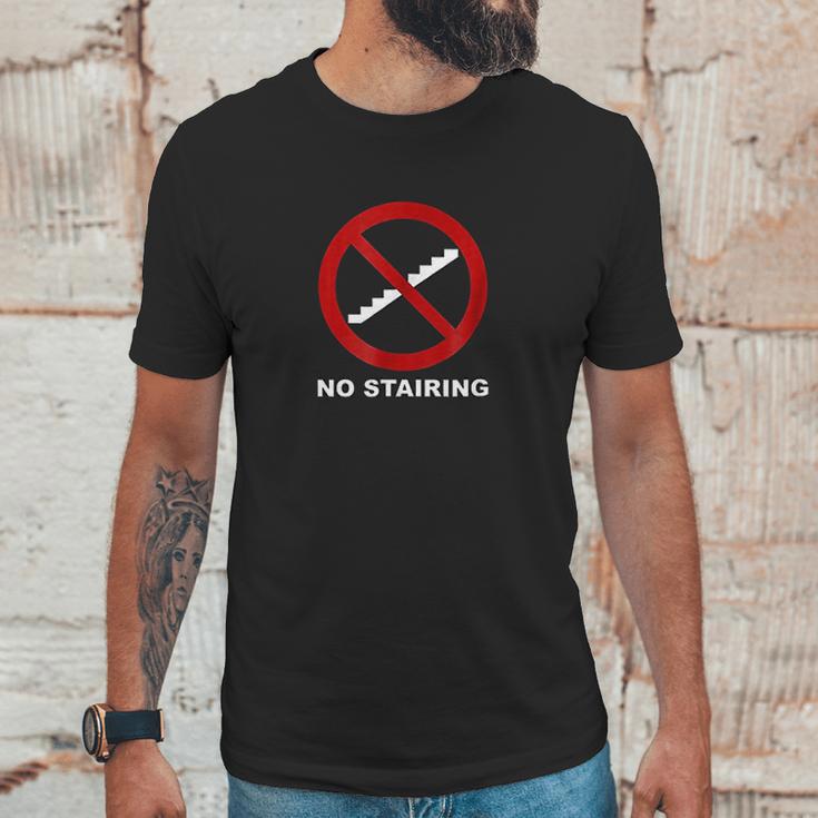 No Stairing Logo Text Unisex T-Shirt Gifts for Him