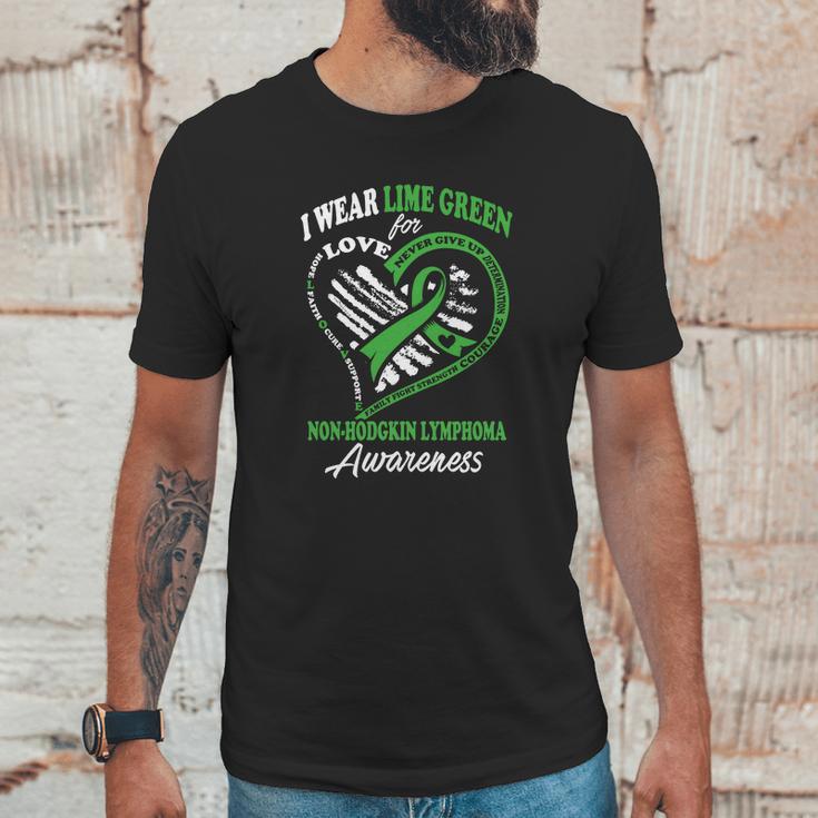 Non-Hodgkin LymphomaShirt - I Wear Lime Green For My Hero Unisex T-Shirt Gifts for Him