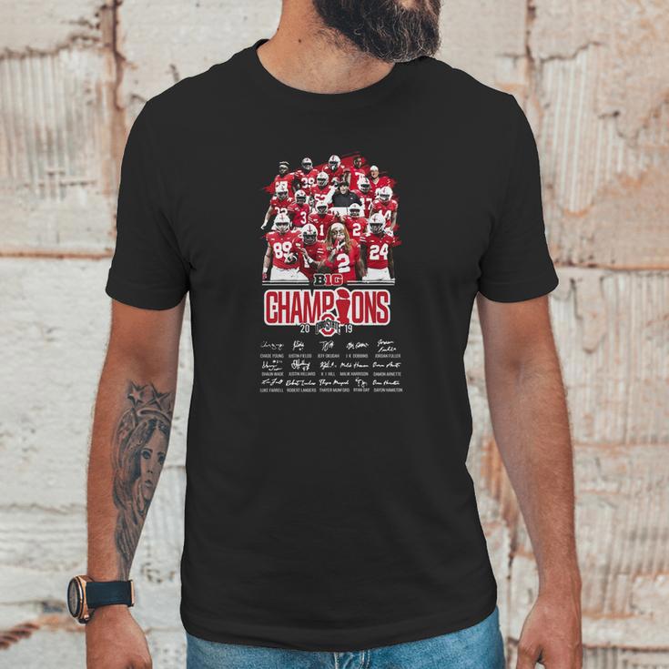 Ohio State Buckeyes Players Big Champions 2019 Signatures Sweater Unisex T-Shirt Gifts for Him