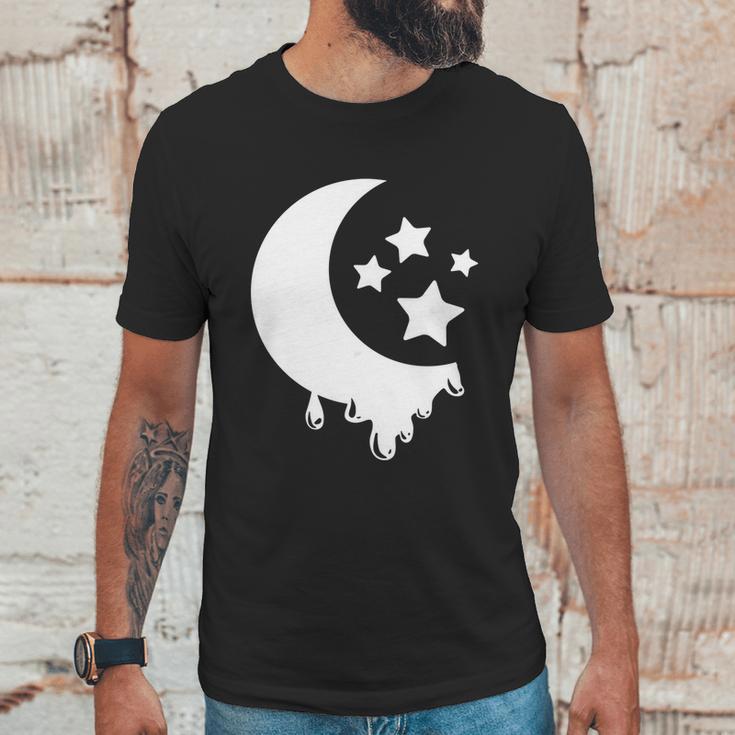 Pastel Goth Moon With Stars Kawaii Pastel Goth Design Gift Meaningful Gift Unisex T-Shirt Gifts for Him