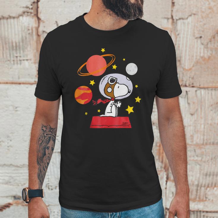 Peanuts Snoopy Space Pilot Mars Moon And Saturn Shirt Unisex T-Shirt Gifts for Him