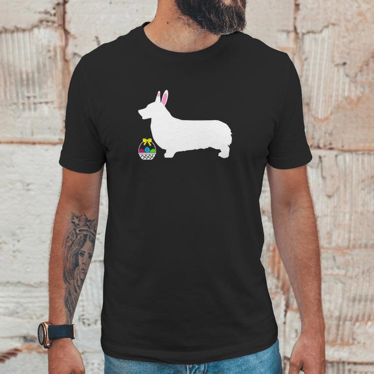 Pembroke Welsh Corgi Easter Bunny Dog Silhouette Unisex T-Shirt Gifts for Him