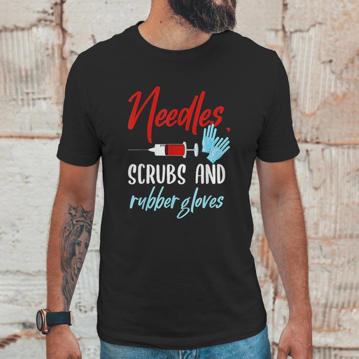 Phlebotomist Funny Needles Gloves Phlebotomy Gift Unisex T-Shirt Gifts for Him