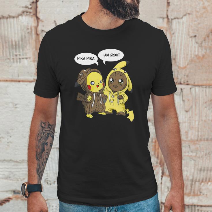 Pikachu Pika Pika I Am Groot Unisex T-Shirt Gifts for Him