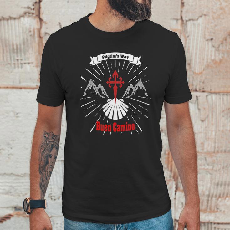 Pilgrims Way Buen Camino Unisex T-Shirt Gifts for Him