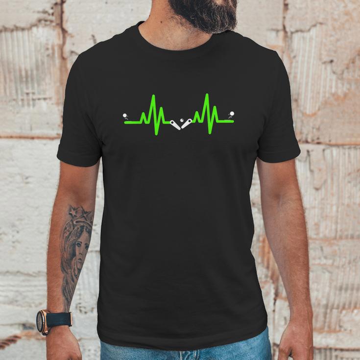 Pinball Heartbeat Flipper Ecg Pulse Line Unisex T-Shirt Gifts for Him