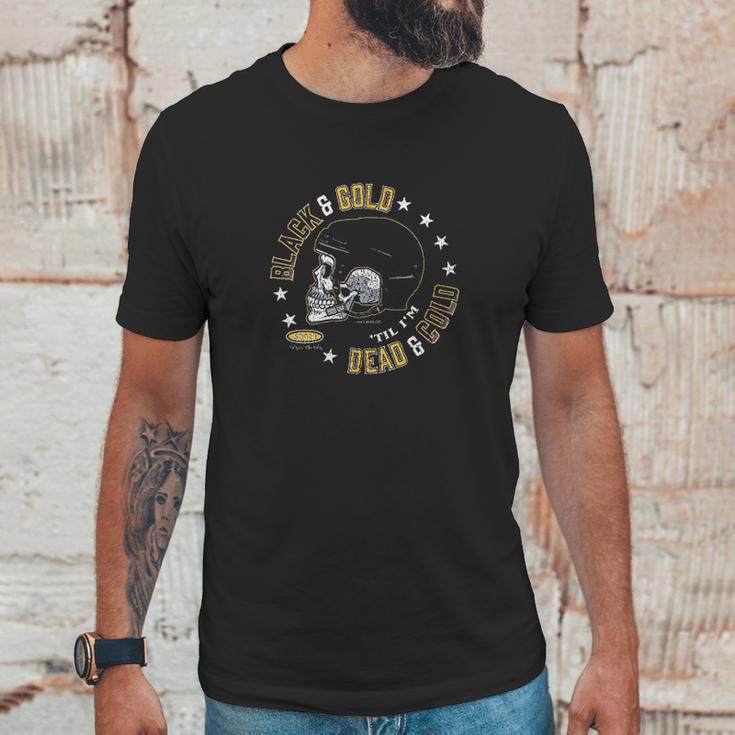 Pittsburgh Hockey Fans Black And Gold Till I Am Dead And Cold Unisex T-Shirt Gifts for Him