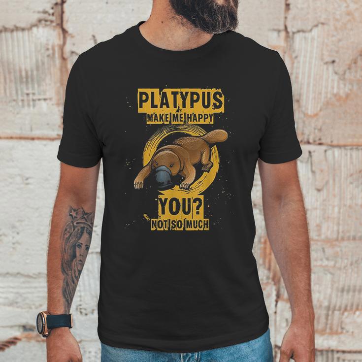 Platypus Make Me Happy Unisex T-Shirt Gifts for Him