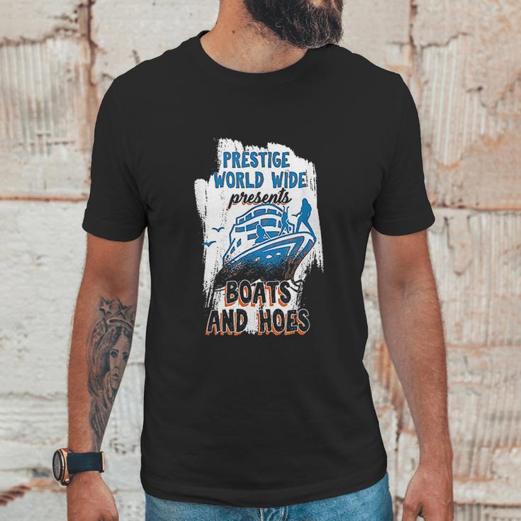 Prestige World Wide Presents Boats And Hoes Boating Nautical Unisex T-Shirt Gifts for Him