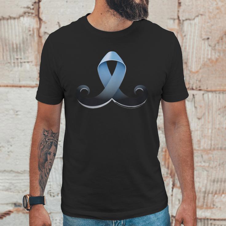 Prostate Awareness Ribbon Mustache Unisex T-Shirt Gifts for Him