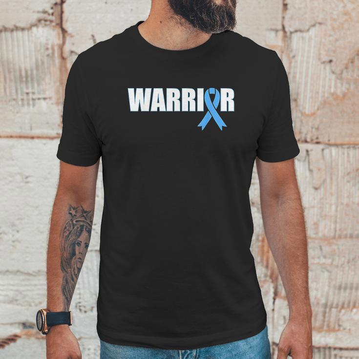 Prostate Warrior Light Blue Ribbon Unisex T-Shirt Gifts for Him