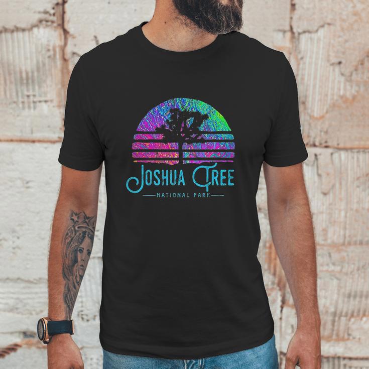 Psychedelic Joshua Tree National Park Retro Road Trip Unisex T-Shirt Gifts for Him