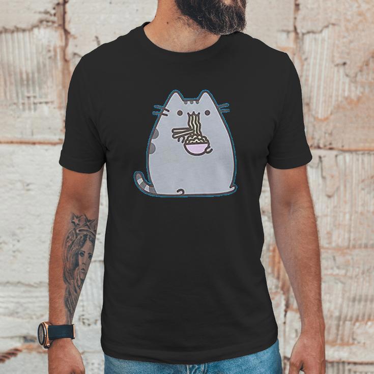 Pusheen The Cat Eating Noodles Unisex T-Shirt Gifts for Him