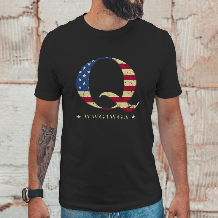 Qanon Wwg1wga Q Anon T-Shirt Great Awakening Maga Usa Tee Unisex T-Shirt Gifts for Him