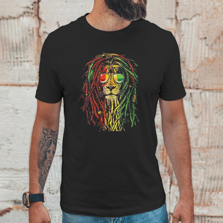 Rasta Reggae Lion Sunglass Art Gift For Rastafarian Lover Unisex T-Shirt Gifts for Him