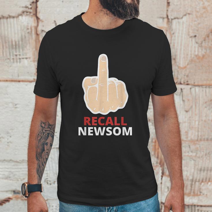 Recall Newsom Recall Gavin Newsom Middle Finger Unisex T-Shirt Gifts for Him