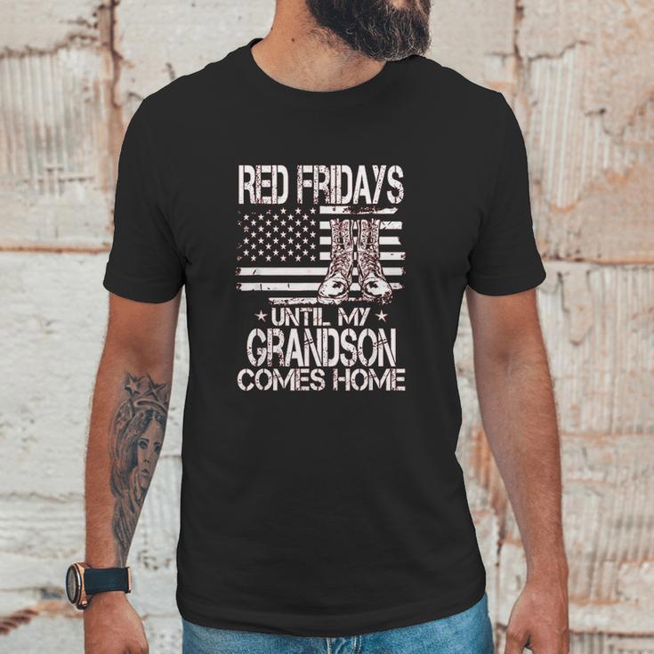 Red Fridays Until My Grandson Comes Home Military Unisex T-Shirt Gifts for Him