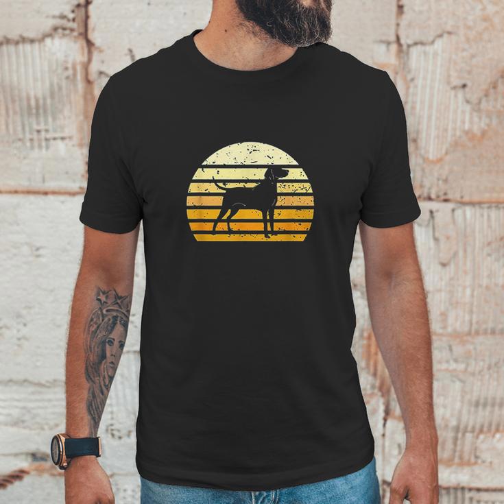 Redbone Coonhound Dog Silhouette Vintage Retro Unisex T-Shirt Gifts for Him