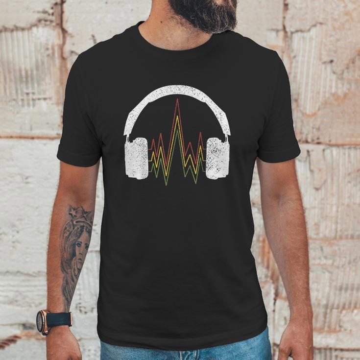 Reggae Music Headphones Rastafari Rasta Gift Unisex T-Shirt Gifts for Him