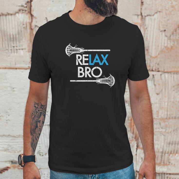 Relax Bro Unny Lax Team Lacrosse Unisex T-Shirt Gifts for Him