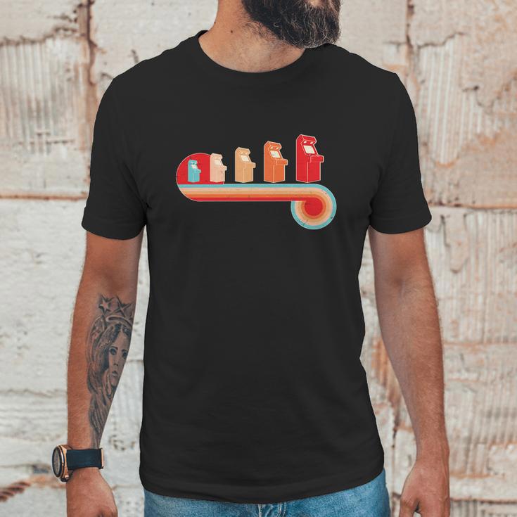 Retro Vintage Video Game Arcade Machines Unisex T-Shirt Gifts for Him