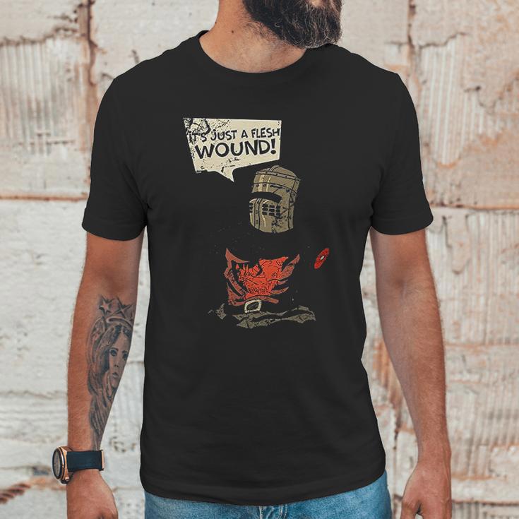 Rivebella New Graphic Its Just A Flesh Wound Unisex T-Shirt Gifts for Him