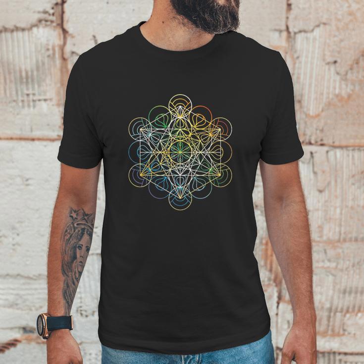 Sacred Geometry Chakra Colors Unisex T-Shirt Gifts for Him