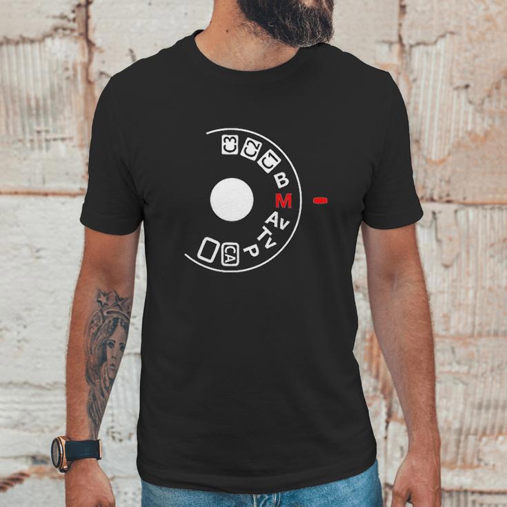 Shoot Manual Camera Buff Photography Lovers Unisex T-Shirt Gifts for Him