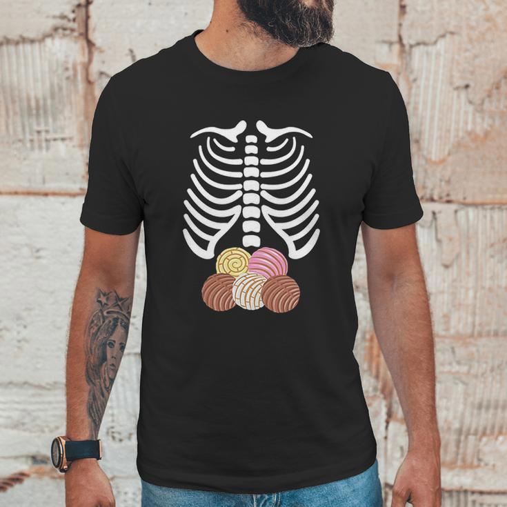 Skeleton Rib Cage Mexican Pan Dulce Concha Unisex T-Shirt Gifts for Him