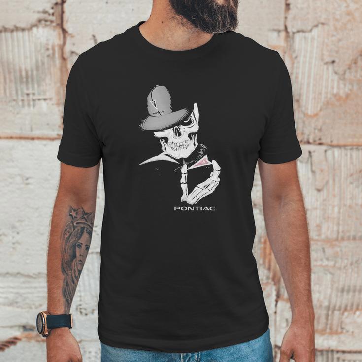 Skeleton Skull Pontiac Logo Unisex T-Shirt Gifts for Him