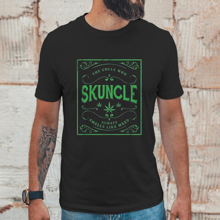 Skuncle Green Marijuana Uncle Unisex T-Shirt Gifts for Him