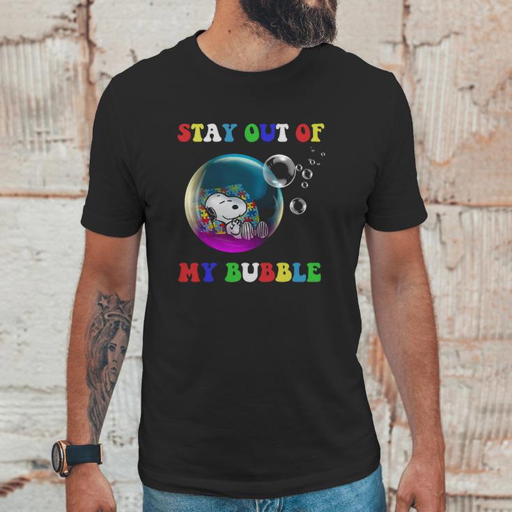 Snoopy Sleeping Stay Out Of My Bubble Unisex T-Shirt Gifts for Him