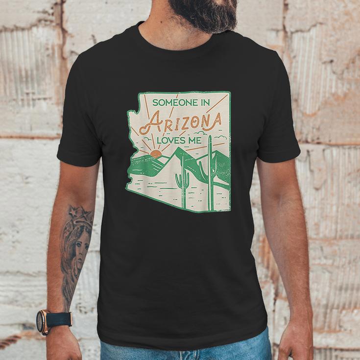 Someone In Arizona Loves Me Vintage Retro State Badge Gift Unisex T-Shirt Gifts for Him