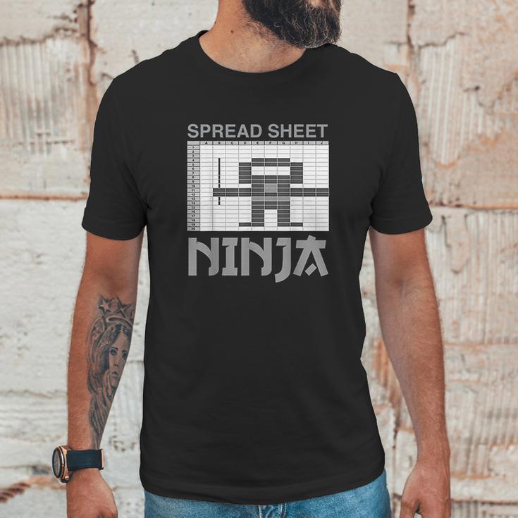 Spreadsheet Ninja Funny Office Party Excel Data Lover Unisex T-Shirt Gifts for Him