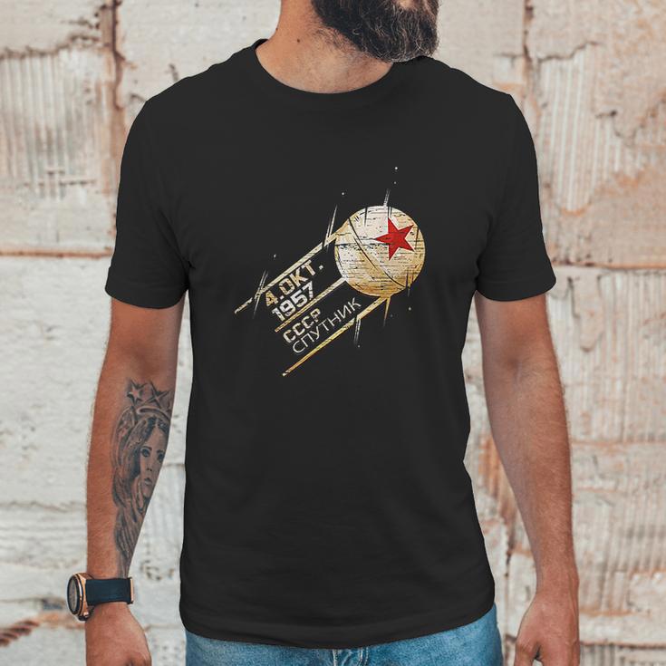 Sputnik Space Satellite Russian Soviet Union 1957 Cccp Gift Unisex T-Shirt Gifts for Him