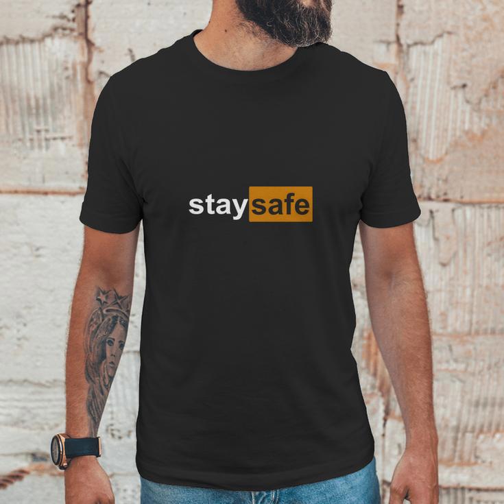 Stay Safe Pornhub Parody Unisex T-Shirt Gifts for Him