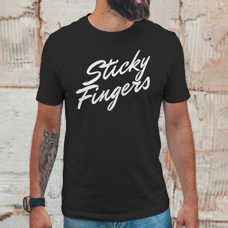 Sticky Fingers Band Logo White Unisex T-Shirt Gifts for Him