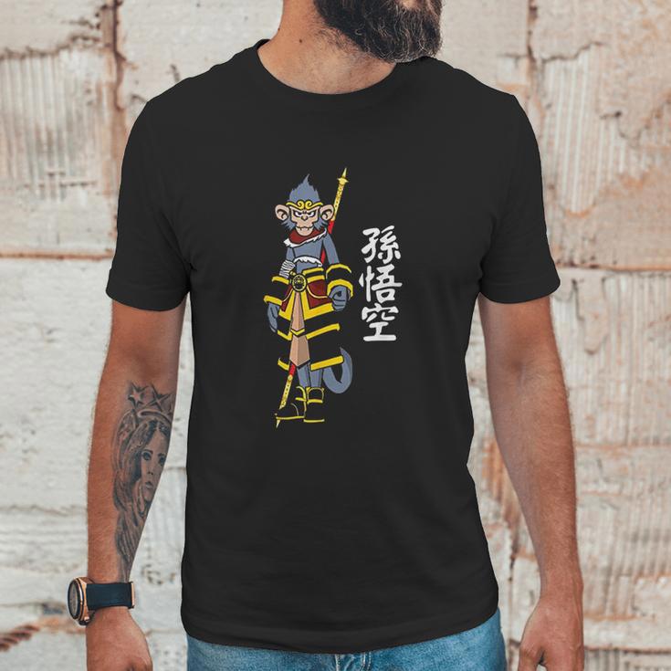 Sun Wukong Dress Monkey King Staff Chinese Characters Gifts Unisex T-Shirt Gifts for Him