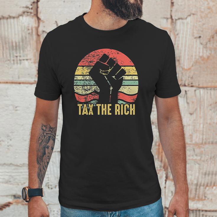 Tax The Rich Retro Vintage Anti Capitalist Political Unisex T-Shirt Gifts for Him