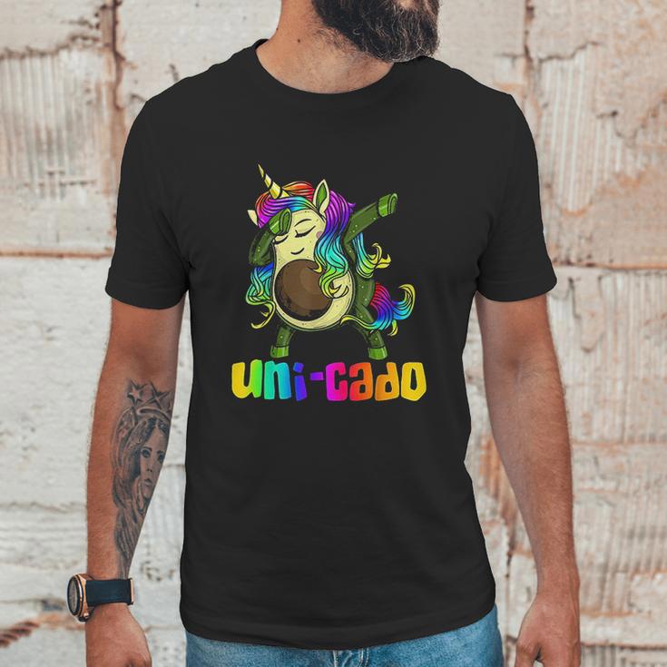 Uni Cado Dabbing Unicorn Avocado Unisex T-Shirt Gifts for Him