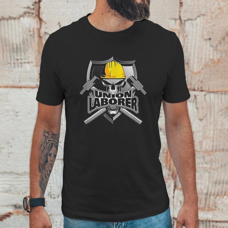 Union Laborer Construction Skull And Sledge Hammers Unisex T-Shirt Gifts for Him