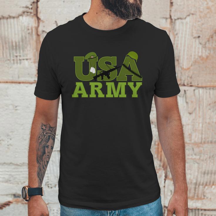 Usa Army Camo Logo Unisex T-Shirt Gifts for Him