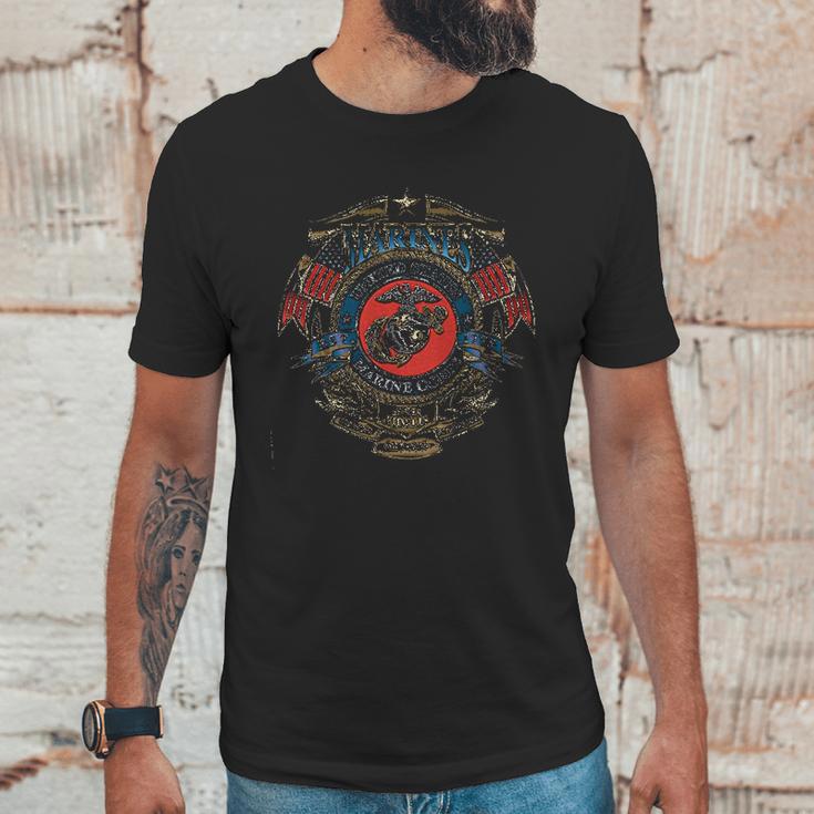 Usmc Badge Of Honor Unisex T-Shirt Gifts for Him