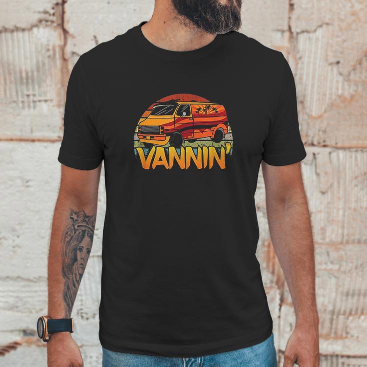 Vannin Retro Palm Tree Vanner Unisex T-Shirt Gifts for Him