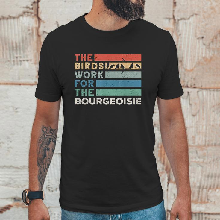 Vintage The Birds Work For The Bourgeoisie Conspiracy Theory Unisex T-Shirt Gifts for Him