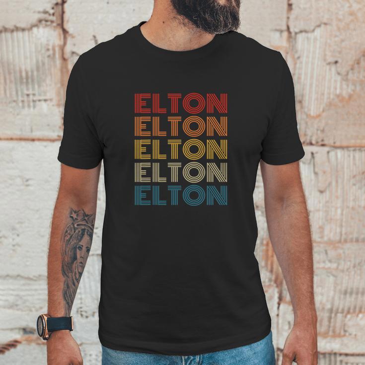 Vintage Elton Retro Personalized Design Name Unisex T-Shirt Gifts for Him