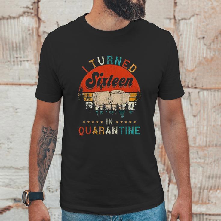 Vintage I Turned Sixteen 16Th Birthday Celebration In Social Distancing Unisex T-Shirt Gifts for Him