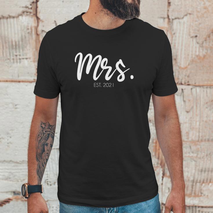 Wedding Matching Gifts Mrs Est 2021 Bridal Gift Bride Unisex T-Shirt Gifts for Him