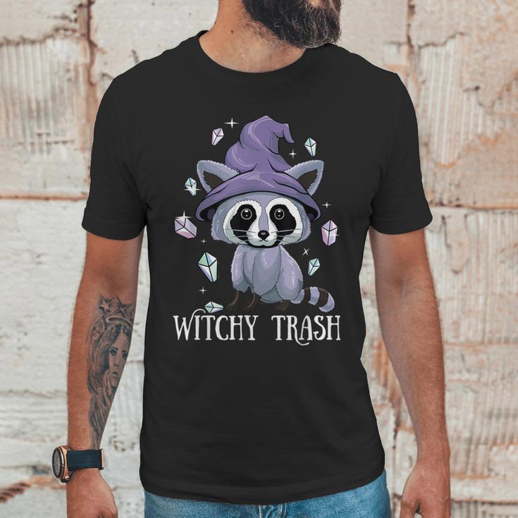 Witchy Trash Raccoon Halloween Witchcraft Witch Pastel Goth Unisex T-Shirt Gifts for Him