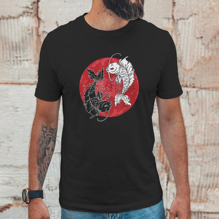 Yin Yang Koi Fish Carp Tai Chi Symbol Japanese Unisex T-Shirt Gifts for Him